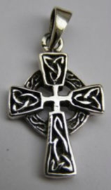 925 zilveren kettinghanger Keltisch Kruis 3 x 1.8 cm