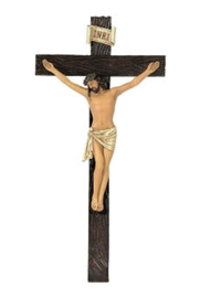 Christus op kruis hangend beeld 15 x 30 cm