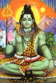 Briefkaart / Hindu wenskaart Shiva