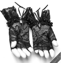 Pyon Pyon Gardenia gloves zwarte kant handschoenen zonder vingers