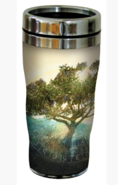 RVS Thermos reisbeker - Levensboom - Tree of Time - 19,5 cm - 47 cl