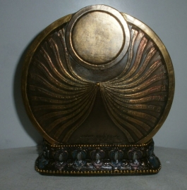 Sakyamuni Boeddha met achterblad 15 cm