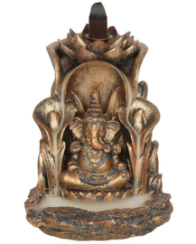 Backflow wierookbrander Ganesha brons - 14 cm hoog