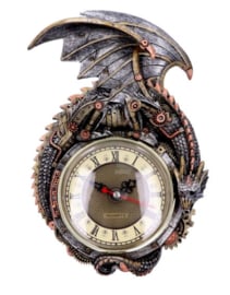 Clockwork Combustor Steampunk Draak Muurklok - 26.5 cm hoog