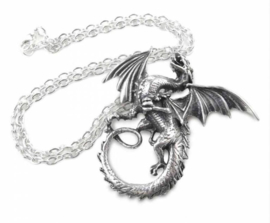 Alchemy Gothic nekketting - The Whitby Wyrm - Vampier Drakenketting - 6 x 6  cm