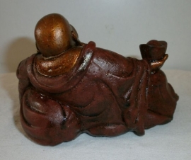 Happy boeddha roodgoud klein