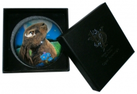 Glazen presse papier Moon Gazing Hare - Lisa Parker - 8 cm doorsnee