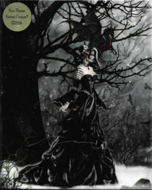 Keramieke wandtegel - Gothic dame met draak - Queen of Shadows - dessin Nene Thomas - 20 x 25 cm