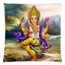 Kussenhoes Ganesha dansend gele broek - 45 x 45 cm