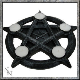 Theelichthouder Wicca Pentagram - 26 cm doorsnee