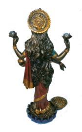 Bronskleurig beeld Lakshmi - 27 cm hoog