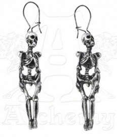 Alchemy Gothic oorbellen - Hanging Skeletons