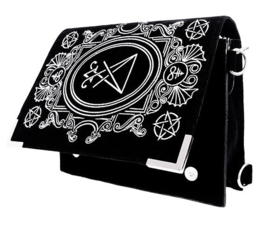 Restyle schoudertas Satanische Black Book bag - Sigil of Lucifer  - 30 x 21 x 7 cm