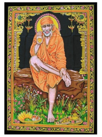 Muurkleed Sai Baba - c.a. 80 x 110 cm