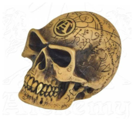 Alchemy of England the Vault - Omega Skull - doodskop versnellingspook - 7 cm hoog