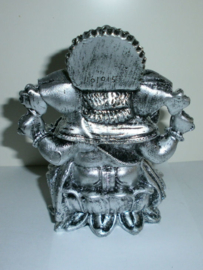 Ganesh Beeld Resin Zilver 12 x 7 x 15 cm