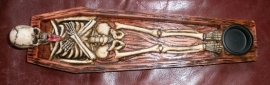 Skeleton coffin wierookhouder