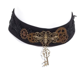 Red Queen's Black Legion choker Steampunk Bee