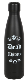 Gothic Metalen Waterfles  - Dead Thirsty - 28 x 7.5 x 7.5 cms