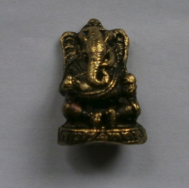 Minibeeld messing Ganesha met grote oren 3 cm hoog