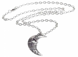 Alchemy Gothic ketting - Mera Luna Crescens Tragicom Moon - 3.6 cm hoog