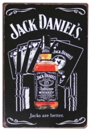 Blikken metalen wandbord Jack Daniel's 6 - 20 x 30 cm