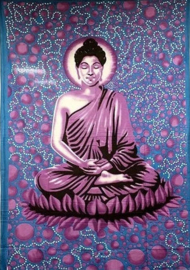 Bedsprei / wandkleed Boeddha Paars - 225 x 150 cm
