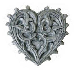 Alchemy of England - Handspiegel Gothic Heart - 8 cm hoog