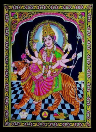 Eenpersoons bedsprei wandkleed polyester - Durga - 150 x 200 cm