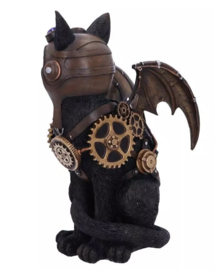 Feline Flight - Steampunk Kat - 23 cm hoog