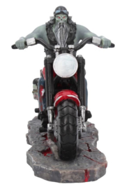 Zombie Biker - Zombie op een Motor - Bikerbeeld - 20 x 9 x 13 cm