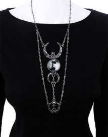 Restyle Gothic Wicca Occulte nekketting - Luna - volle maan