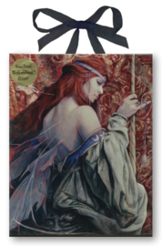 Keramieke wandtegel - Gothic fee - The Unicorn Tapestry - dessin Brian Froud - 20 x 25 cm