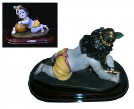 Krishna als kind met waterkruik beeld - 20 x 12 x 16 cm