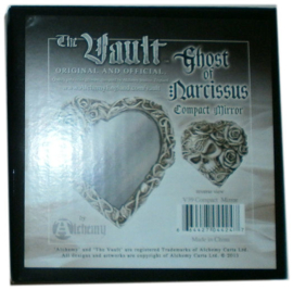 Alchemy of England - Handspiegel Ghost of Narcissis - doodskop met rozen - 8 cm hoog