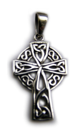 925 zilveren kettinghanger Keltisch Kruis 4 x 2 cm