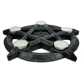 Theelichthouder Wicca Pentagram - 26 cm doorsnee