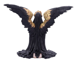 Teresina - Griekse Reaper met Vleugels Theelicht en Doodskop - 28 cm hoog