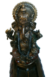 Wierookhouder Ganesha brons - 10.5 x 27.5 cm