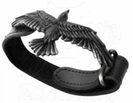 Alchemy UL 13 - leren en pewter armband - Black Consort