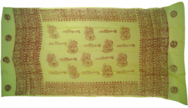 Benares-sjaal Indiaas Hindu Varanasi lemon - 90 x 180 cm