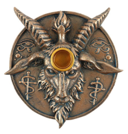 Baphomet wierookbrander kaarsenhouder - 11 cm doorsnee