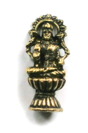 Minibeeld Boeddha op lotus 4 cm hoog