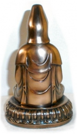 Quan Yin koperkleurige polyresin - 14 cm hoog