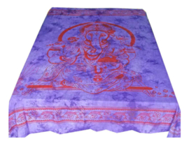 Bedsprei / wandkleed Ganesha paars rood 210 x 240 cm