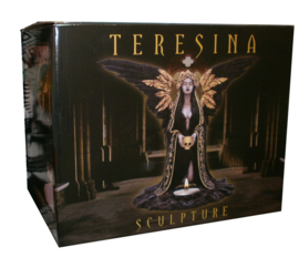 Teresina - Griekse Reaper met Vleugels Theelicht en Doodskop - 28 cm hoog