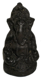Zwarte resin Ganesh 9 cm