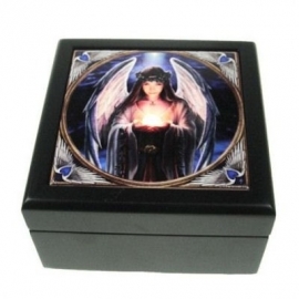 Sieradendoos Yule Angel van Anne Stokes - 12 x 12 x 7 cm