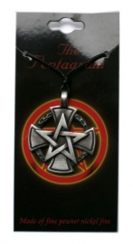 Pewter hanger pentagram kruis