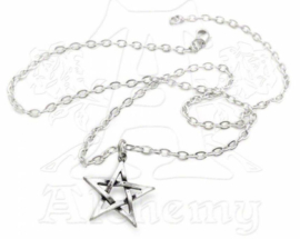 Alchemy Gothic nekketting - Zilveren Pentagram